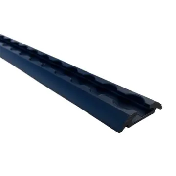 Lasiprofi Airlineschiene 2042 halbrund, gebohrt, Senkbohrungen alle 100mm, 500x42x9,5 mm, schwarz