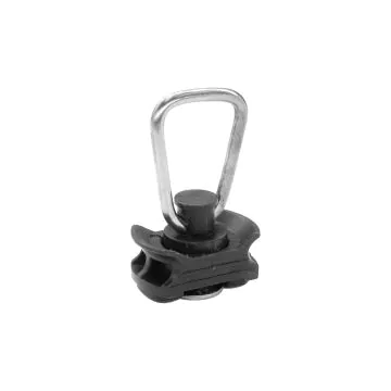 Lasiprofi Kunststoff-Einzel-Airline-Fitting LC 450 daN - schwarz, Triangelring Ø 25 mm