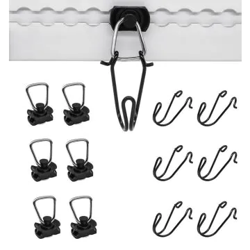Lasiprofi Airline-Fitting mit Stahl-Haken, schwarz, Set 6