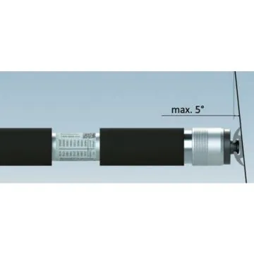 Sperrstange Airline-Beam 1.600-2.160mm aus Aluminium, mit schwarzem PVC-Schlauch