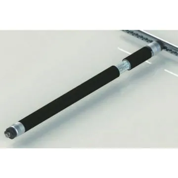 Sperrstange Airline-Beam 1.500-2.060mm aus Aluminium, mit schwarzem PVC-Schlauch