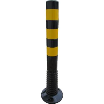 Absperrpfosten flexibel PUR schwarz/gelb - retroreflektierend, 750 mm