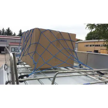 Gepäcknetz aus 4mm Gummiseil und 8x Kunststoffhaken