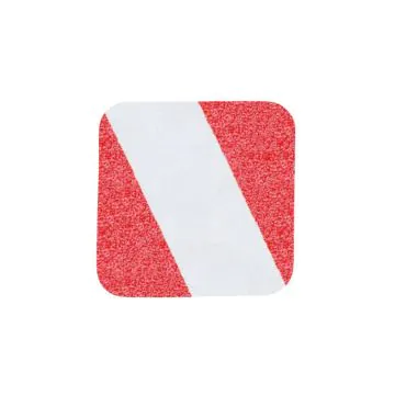 Warnmarkierung Streifen, rot/weiß 140x140mm (10er VE)