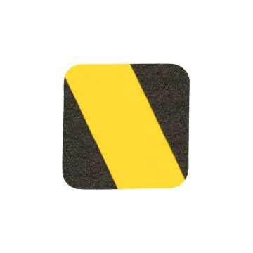 Warnmarkierung Streifen, schwarz/gelb 140x140mm (10er VE)