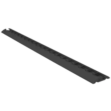 Lasiprofi Airlineschiene 2050 halbrund, gebohrt Senkbohrung 6 mm alle 100 mm - 50 x11,5 mm schwarz