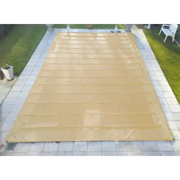 Luftdurchlässige stabile Poolplane mit Stützprofiltaschen, beige
