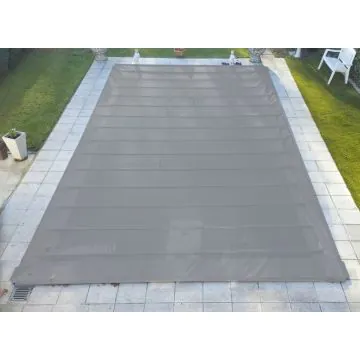 Luftdurchlässige stabile Poolplane mit Stützprofiltaschen, grau