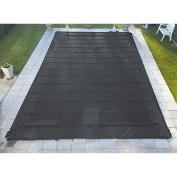 Luftdurchlässige stabile Poolplane mit Stützprofiltaschen, schwarz