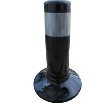 Absperrpfosten flexibel PUR schwarz/silber - retroreflektierend, 300 mm