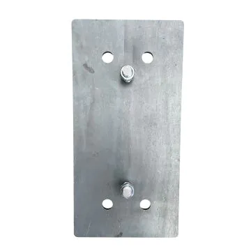 Anschweißplatte "Bulli-B" Stahlpuffer, blank Stahl Grundplatte für Bulli-Stahl, 480x250x10 mm