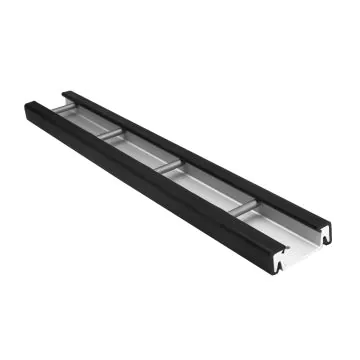 Lasiprofi Stäbchenschiene Aluminium mit Gummischutzleiste 3000 x 65,6 x 22,8 mm