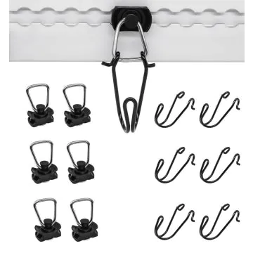 Lasiprofi Airline-Fitting mit Stahl-Haken, schwarz, Set 6