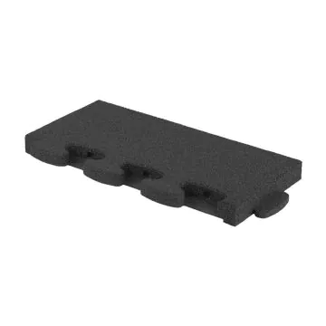 MT Puzzle Mat 3D - Randplatte gerade - schwarz 550x250x45 mm, Fallhöhe 1,6m