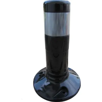 Absperrpfosten flexibel PUR schwarz/silber - retroreflektierend, 300 mm