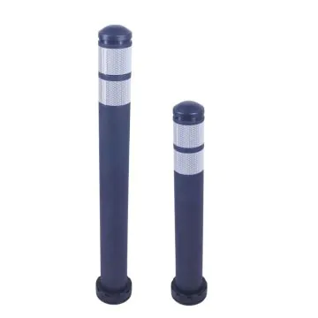 Elastischer Design-Poller, Flachkopf, anthrazit selbsaufrichtend, anfahrbar | inkl. Schraubenset