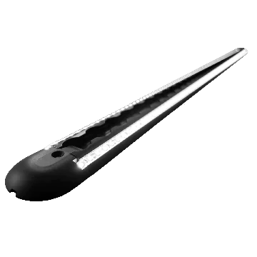 Lasiprofi LED Airlineschiene 2050 halbrund,gebohrt Abmessung: 1000 x 50 x 10 mm, schwarz