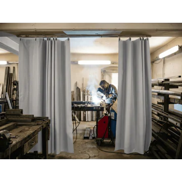 PVC-Schweißvorhang, grau schwer entflammbar, DIN 4102 B1